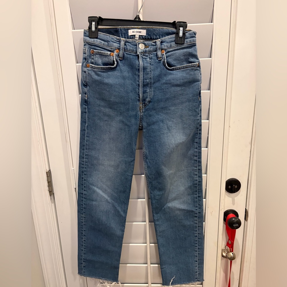 Re/Done Light Blue Straight Leg Jeans